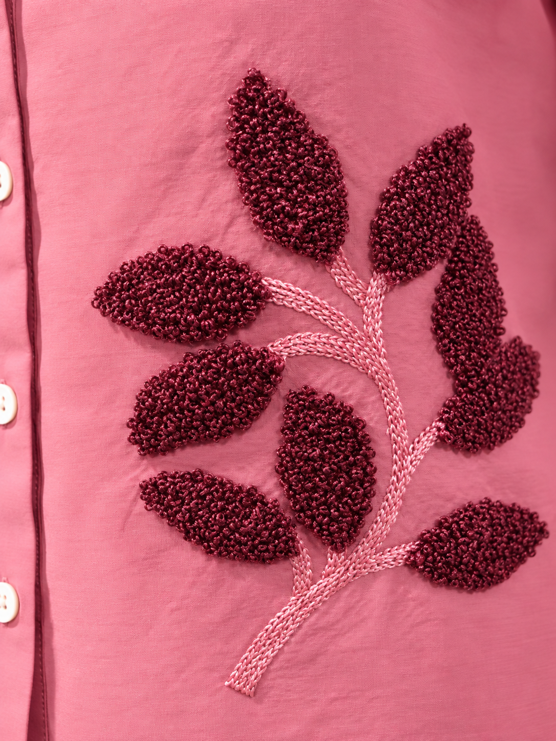 Pink Embroidered Tunic with Flared Palazzo Set | Claura