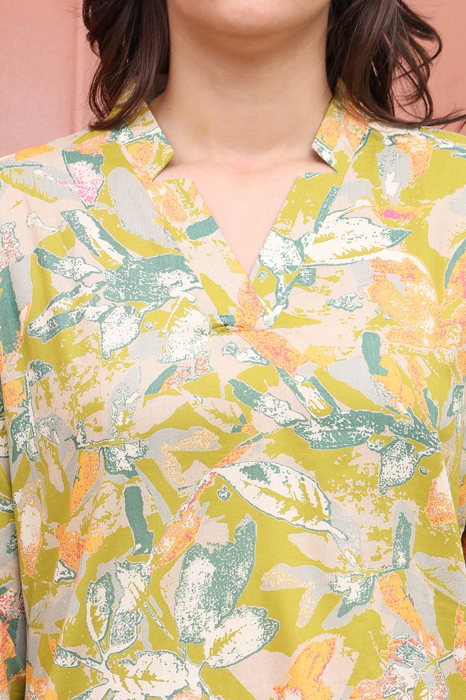 Green Floral Printed Pure Cotton Night Suit for Women by Claura