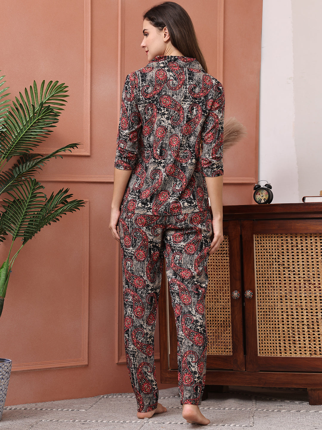 Blue Tie and Dye Satin Silk Night Suit – Women's Fashion | Claura