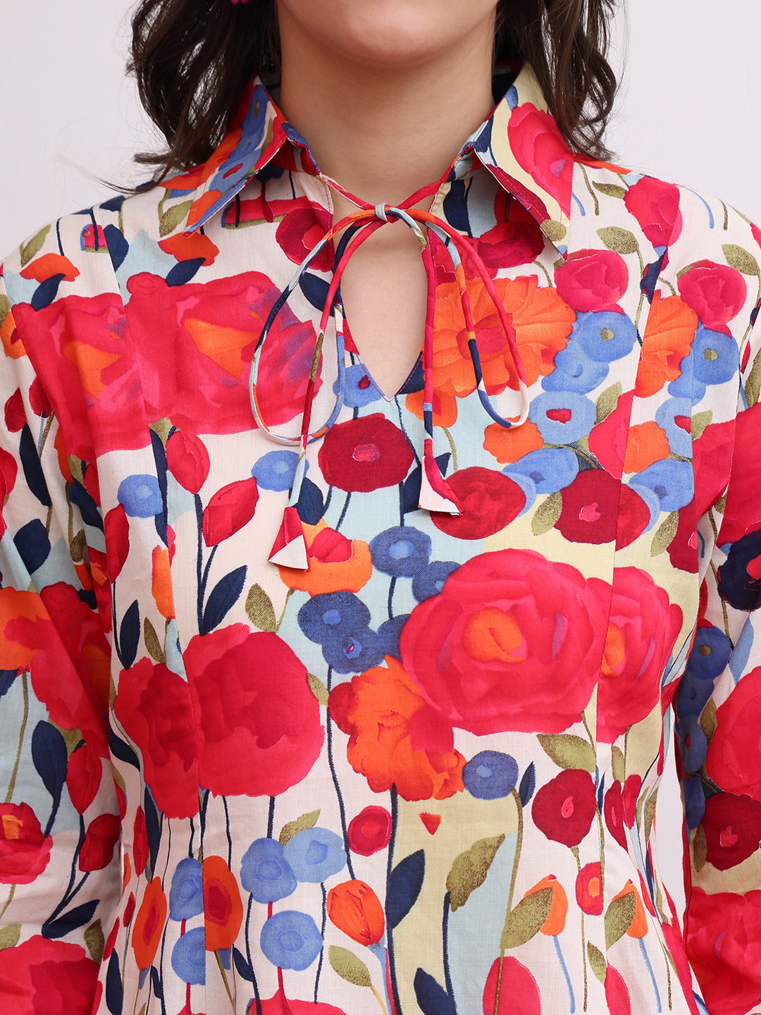 Multi-Color Abstract Printed Cotton Co-Ord Set for Women | Claura