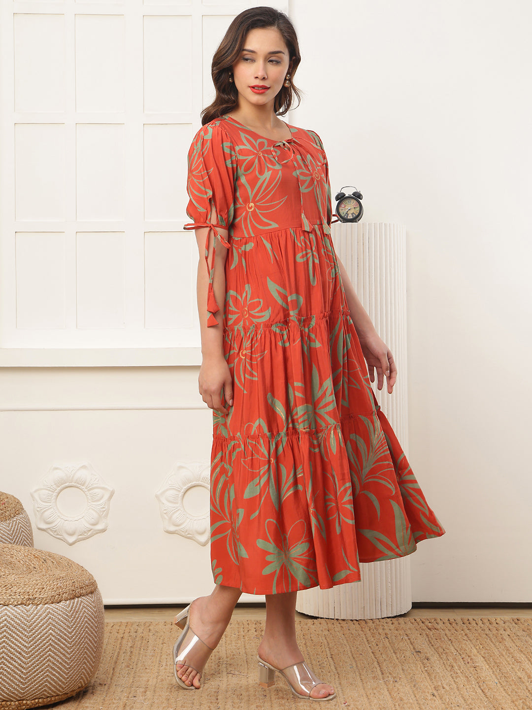 Lifestyle shot of floral Dresses for Women