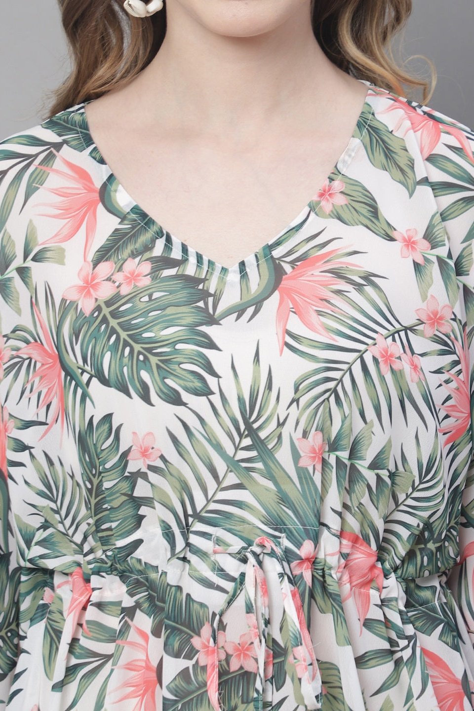 Model in Green Beach Wear for Women