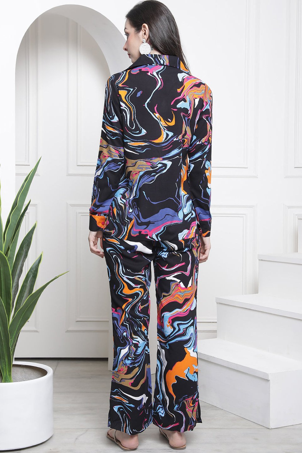 Black Rayon Co-Ord Set for Women | Claura