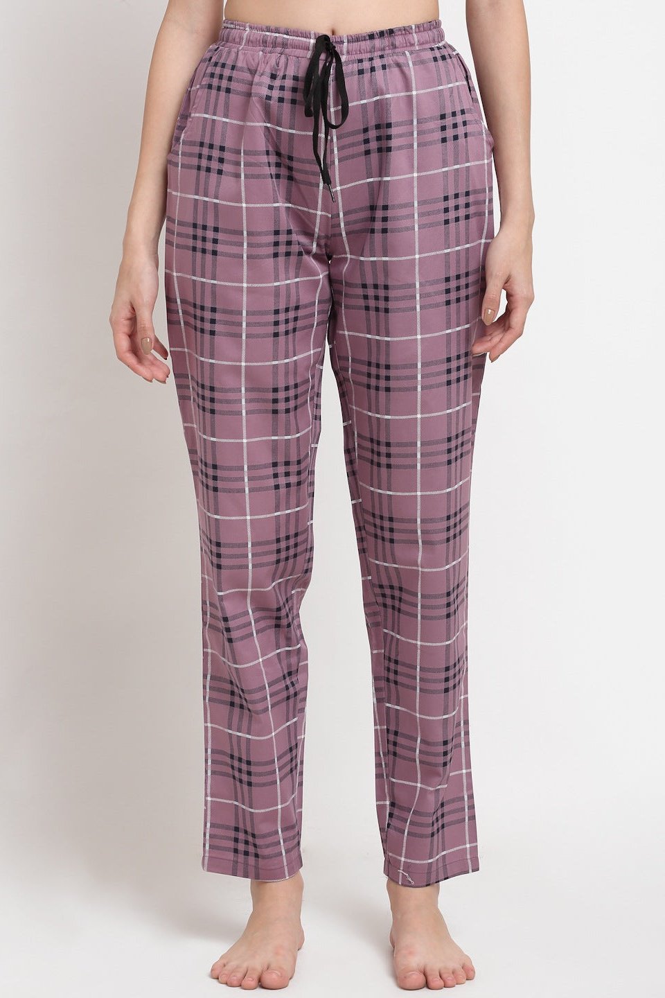 Purple Color Abstract Printed Cotton Lounge Pants Claura Designs Pvt. Ltd. Lounge Pants Lounge Pant, Loungepant_size, Lower, Pajama, Purple, Rayon