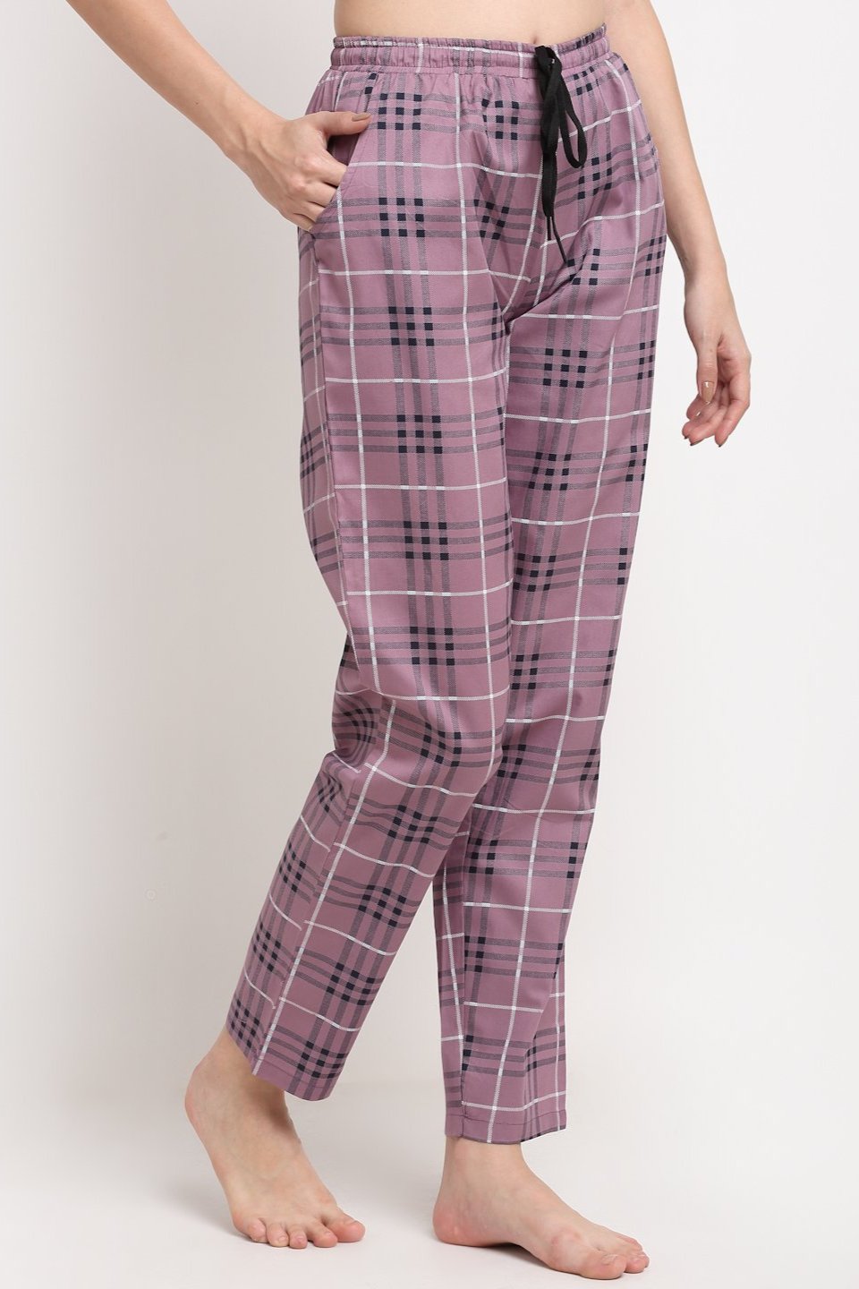 Purple Color Abstract Printed Cotton Lounge Pants Claura Designs Pvt. Ltd. Lounge Pants Lounge Pant, Loungepant_size, Lower, Pajama, Purple, Rayon