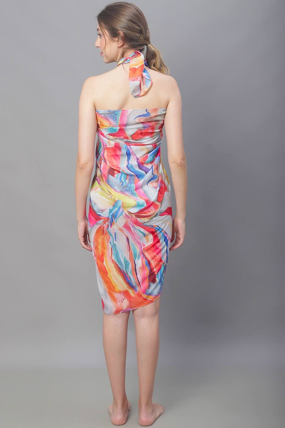 Multicolor bikini dress – side view