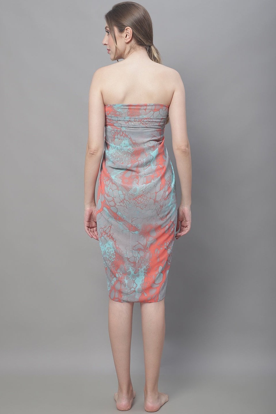 Model in Peach Beach Wear for Women