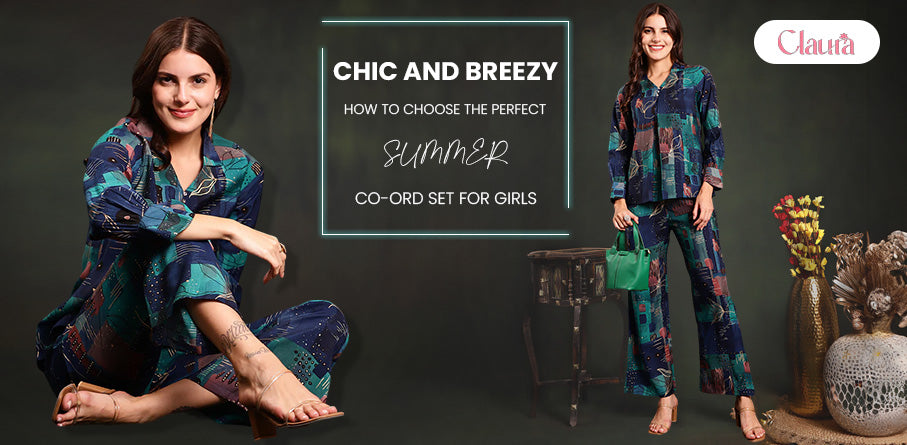 Olive Green Floral Girls Summer Co-Ord Set with Wide Leg Pants main image 0