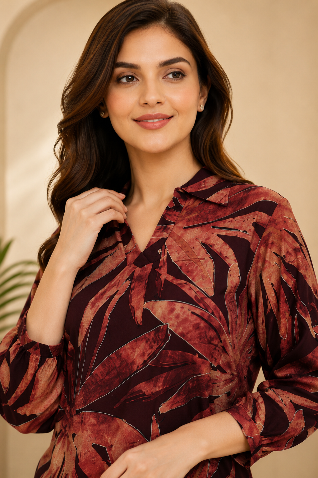 Purple Floral Printed Chanderi Co-Ord Set For Women | Claura