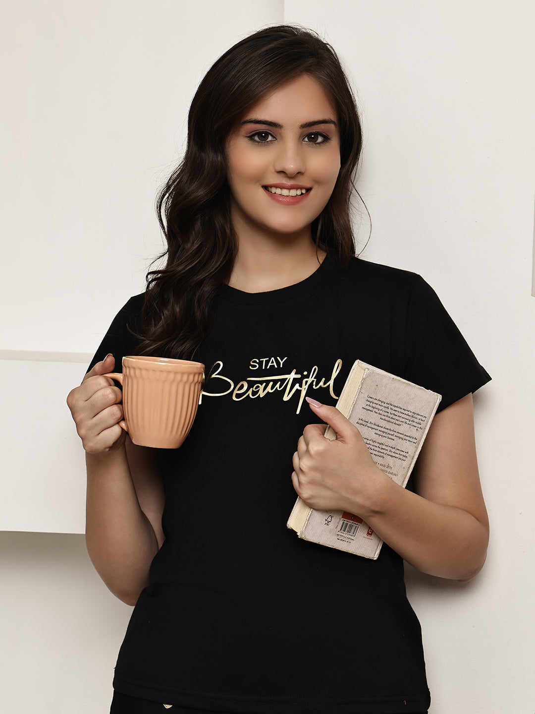 Black Colour Pure Cotton Night Suit for Women | S-XXL | Claura