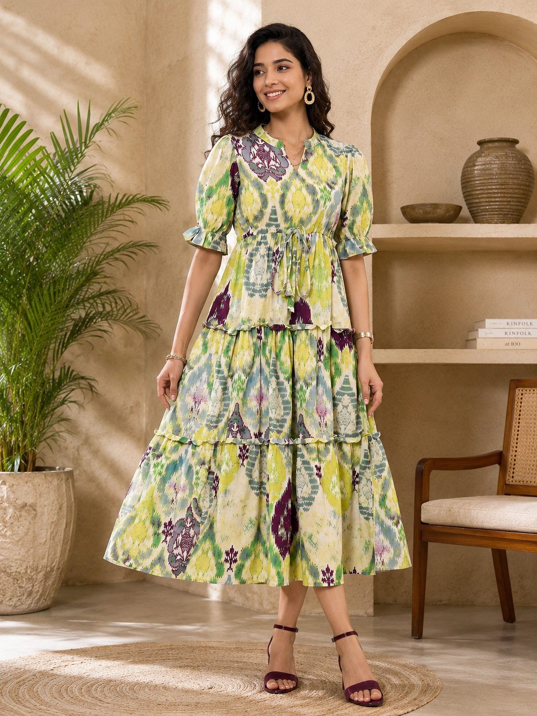 ethnic cotton dress for women Multi Colour Shirt Collar Wash Vamp - Adult Costume Color:Bone Brown COLOUR:RED