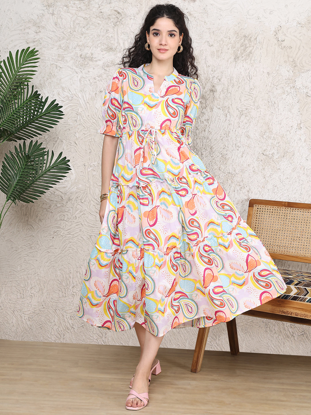 Dresses for Women - Multi-Colour Cotton Floral | Claura Dresses for Women - Multi-Colour Cotton Floral | Claura