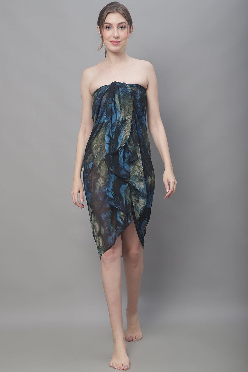 Model in Blue Beach Wear for Women