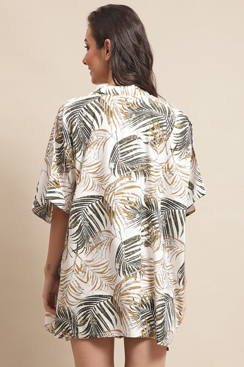 Green bikini dress coverup – side view